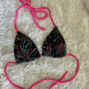 Peacock bikini top